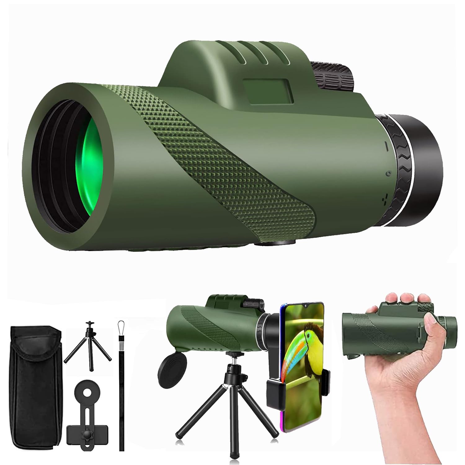 CANNER 80x100 Monocular, High Magnification Telescope, Smartphone Telephoto Lens, Compact, One-Handed Operation, High-Quality View, Photography, Premi
CANNER 80x100 Monocular, High Magnification Telescope, Smartphone Telephoto Lens, Compact, One-Handed Operation, High-Quality View, Photography, Premi