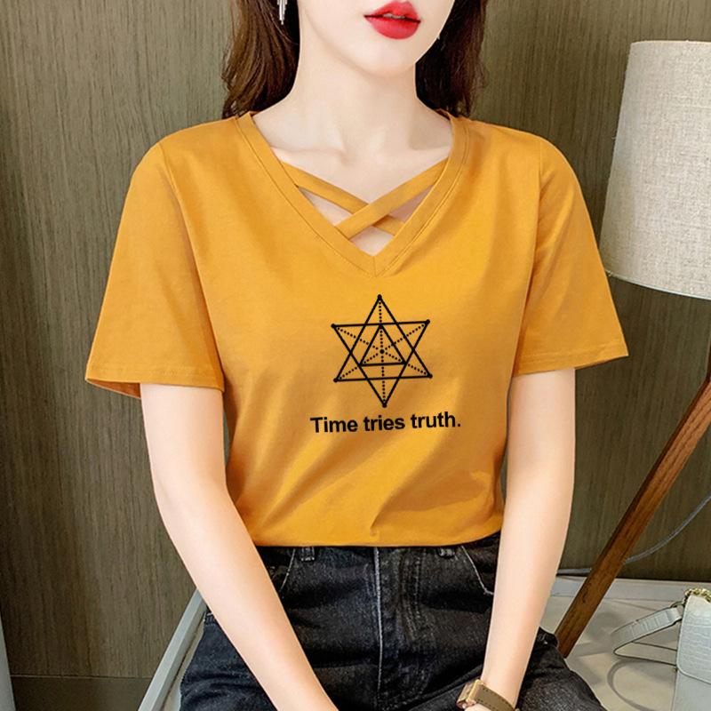Women s Cotton V-Neck Short-Sleeve Loose Fit T-shirt - Korean Style, Plus Size, Summer Printed Design 4XL (Recommended 70-77.5 kg)
Women s Cotton V-Neck Short-Sleeve Loose Fit T-shirt - Korean Style, Plus Size, Summer Printed Design 4XL (Recommended 70-77.5 kg)