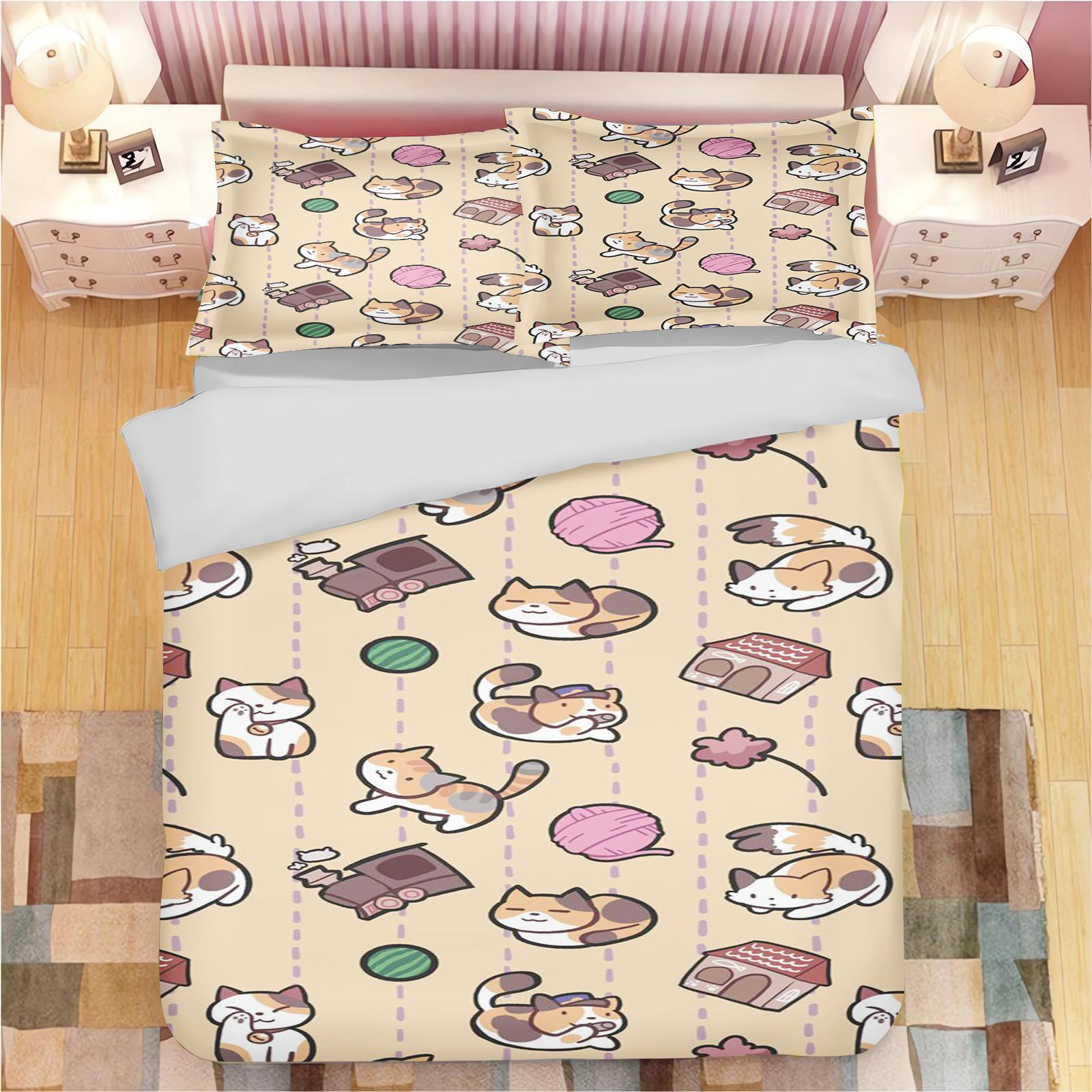 Cartoon Cat Duvet Cover Printed Set Co-Branded Peripheral Mattress Bedding 3 Pieces Bedroom Children 135x200cm&set
Cartoon Cat Duvet Cover Printed Set Co-Branded Peripheral Mattress Bedding 3 Pieces Bedroom Children 135x200cm&set