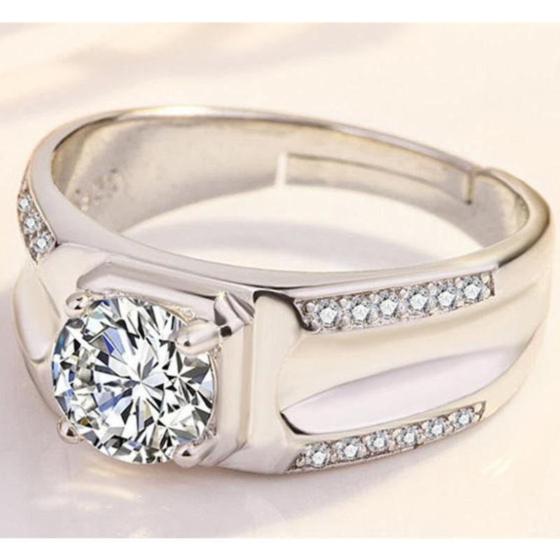 Simple Round Diamond Set Men S Open Ring Jewelry Adjustable opening
Simple Round Diamond Set Men S Open Ring Jewelry Adjustable opening