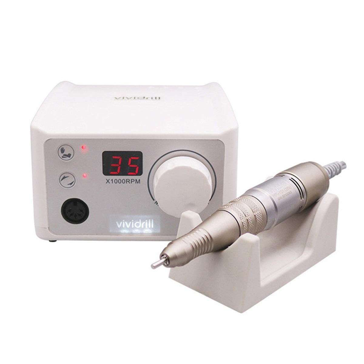 Vividrill 101 35000 RPM Electric Nail Drill, LCD Display Professional Nail File Machine for Manicure Pedicure, Acrylic Gel Nail Art Polisher & Remover US
Vividrill 101 35000 RPM Electric Nail Drill, LCD Display Professional Nail File Machine for Manicure Pedicure, Acrylic Gel Nail Art Polisher & Remover US