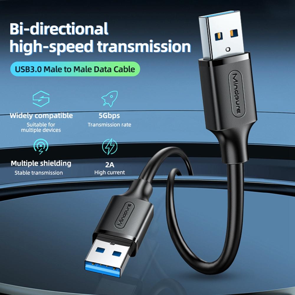 MINDPURE US101 2m High Speed Bi-Directional Data Transfer USB 3.0 Male to Male Extension Cable As Shown A
MINDPURE US101 2m High Speed Bi-Directional Data Transfer USB 3.0 Male to Male Extension Cable As Shown A