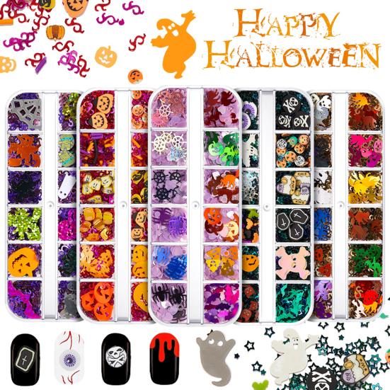 1 Box Nail Sequins Ultra-Thin Exquisite Shapes Vivid Color Multipurpose Easy to Apply Decorative Multiple Styles Colorful Halloween Pumpkin Witch Nail H
1 Box Nail Sequins Ultra-Thin Exquisite Shapes Vivid Color Multipurpose Easy to Apply Decorative Multiple Styles Colorful Halloween Pumpkin Witch Nail H