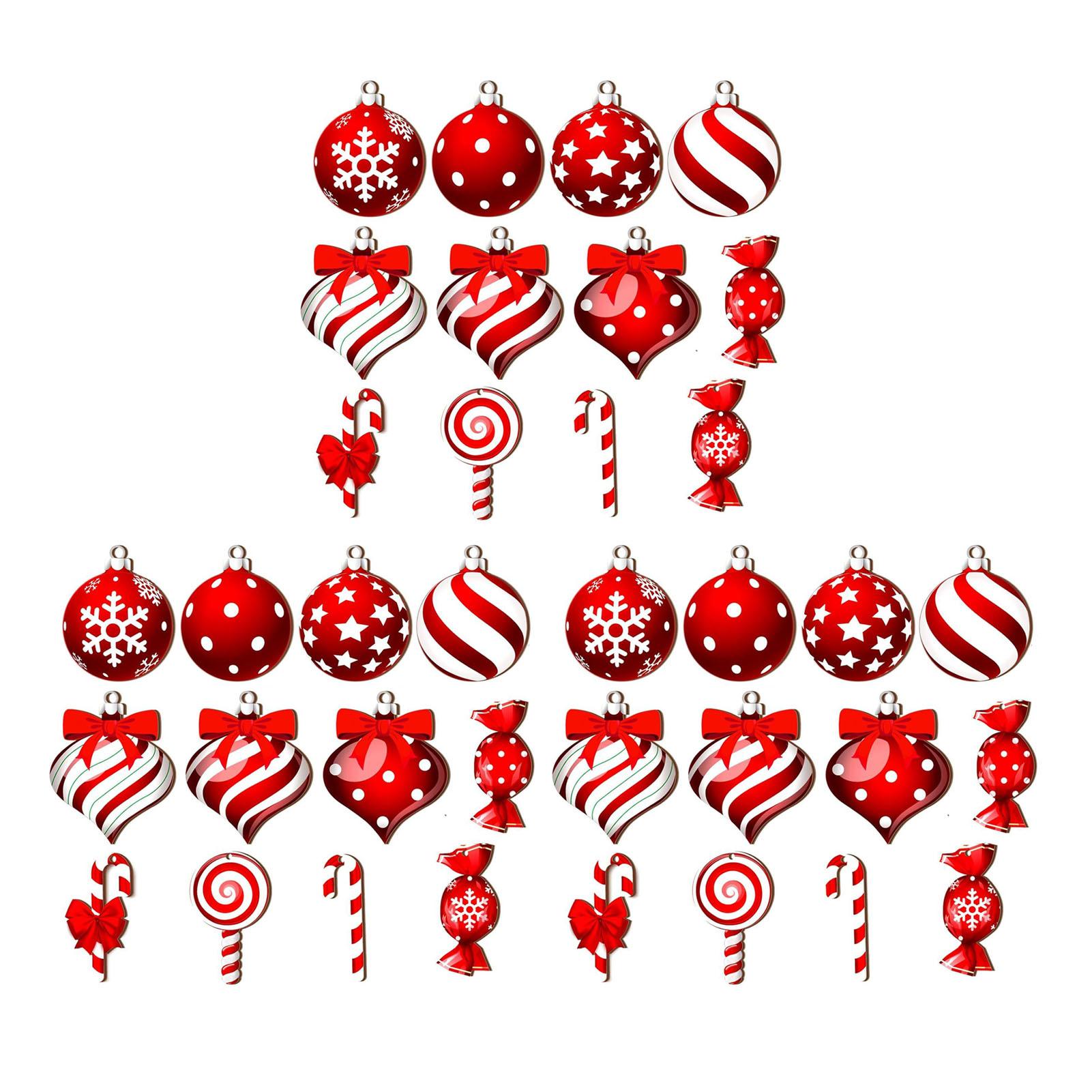 36Pcs Xmas Tree Ornament Plastic Enhanced Ambience Cute Look Xmas Tree Hanging Decoration for Home I
36Pcs Xmas Tree Ornament Plastic Enhanced Ambience Cute Look Xmas Tree Hanging Decoration for Home I