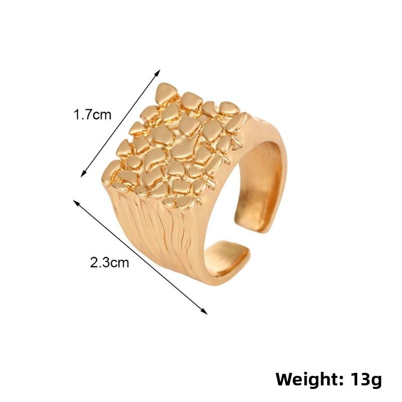 Textured ring zinc alloy geometric ring niche fashioneasiest for matchsense of design ring 2.3*1.7CM золотой
Textured ring zinc alloy geometric ring niche fashioneasiest for matchsense of design ring 2.3*1.7CM золотой