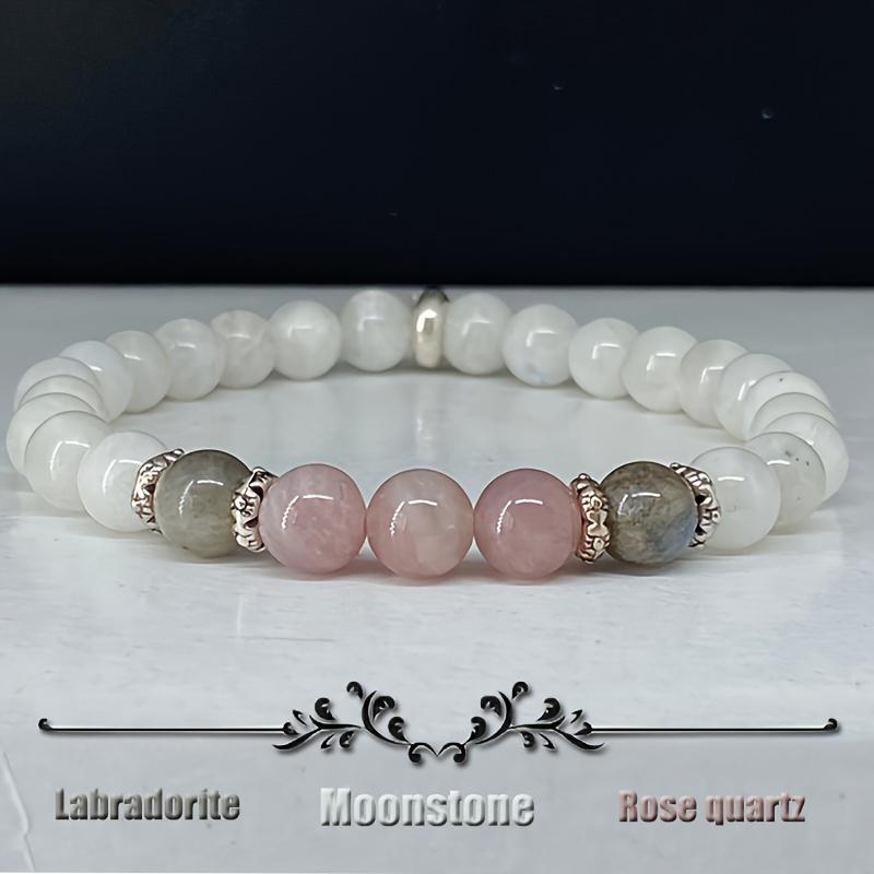 1pc/Moonstone, Labradorite and Rose Quartz Bracelet Calm, Spiritual, New Beginnings, Positive Energy, Protection Stress Relief B 20cm белый
1pc/Moonstone, Labradorite and Rose Quartz Bracelet Calm, Spiritual, New Beginnings, Positive Energy, Protection Stress Relief B 20cm белый
