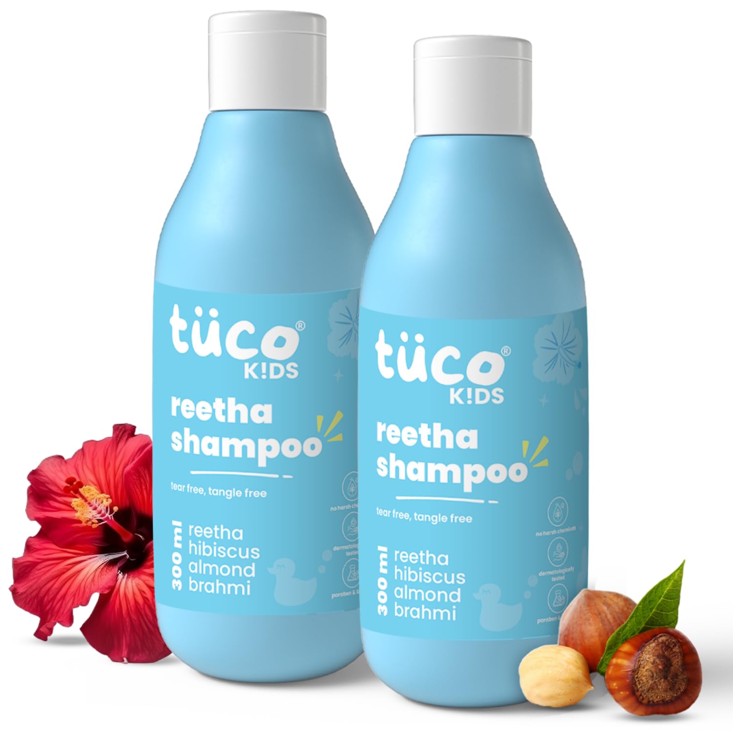 Tuco® Kids Mild Shampoo With Soapnut, Almond, Henna| Ages 2-5, 4-10, 10-15, 5-10 Years | pH 5.5, Vegan & Tear Free | 300 ml (Pack of 2) |
Tuco® Kids Mild Shampoo With Soapnut, Almond, Henna| Ages 2-5, 4-10, 10-15, 5-10 Years | pH 5.5, Vegan & Tear Free | 300 ml (Pack of 2) |