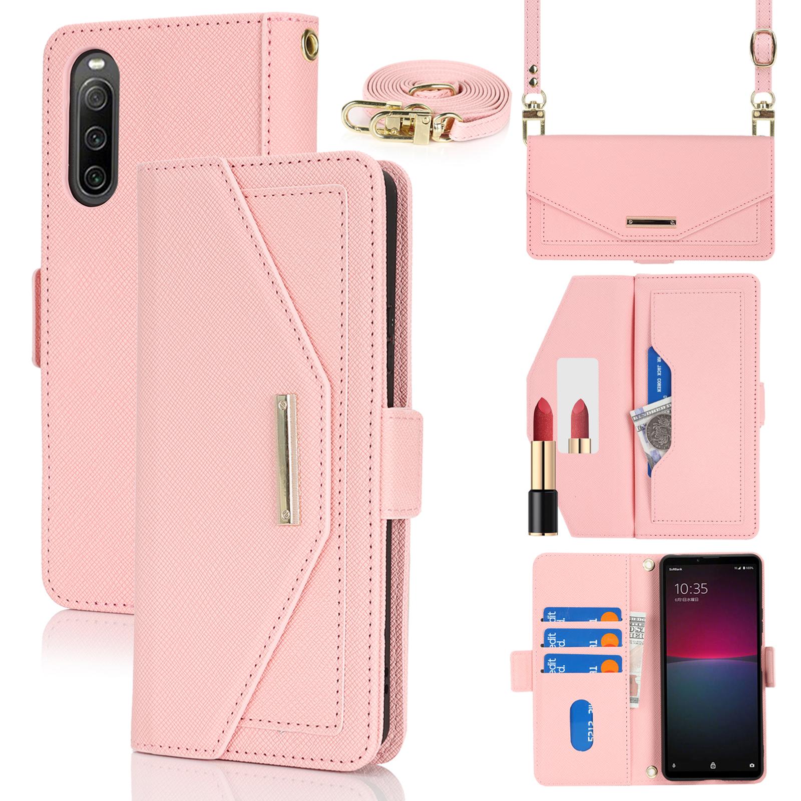 For Sony Xperia 10 IV 5G Stand Case Cross Texture PU Leather Wallet Phone Cover with Shoulder Strap/Makeup Mirror Pink
For Sony Xperia 10 IV 5G Stand Case Cross Texture PU Leather Wallet Phone Cover with Shoulder Strap/Makeup Mirror Pink