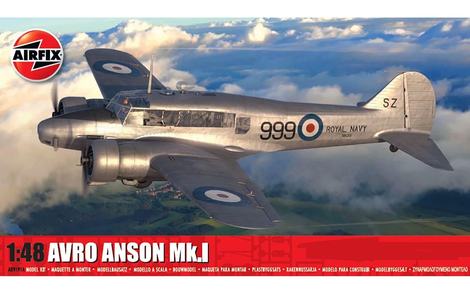 Airfix Avro Anson Plastic Model 1/48 Mk.1 X-9191A (Airplane)
Airfix Avro Anson Plastic Model 1/48 Mk.1 X-9191A (Airplane)