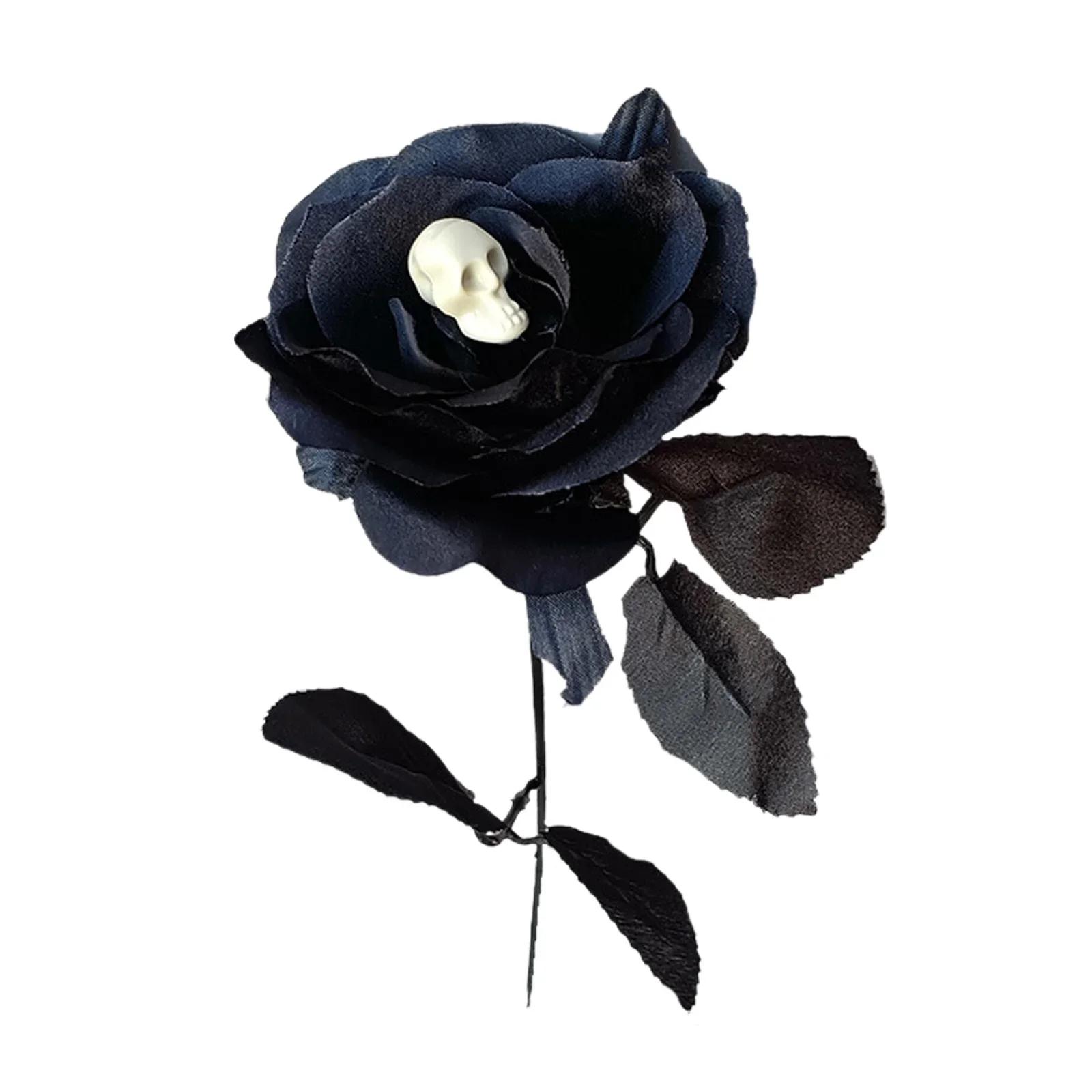 Artificial Rose Flowers With Skull Head Layout Fake Realistic Bendable Roses For DIY Photo Props Halloween Parties Home Decor чорний
Artificial Rose Flowers With Skull Head Layout Fake Realistic Bendable Roses For DIY Photo Props Halloween Parties Home Decor чорний