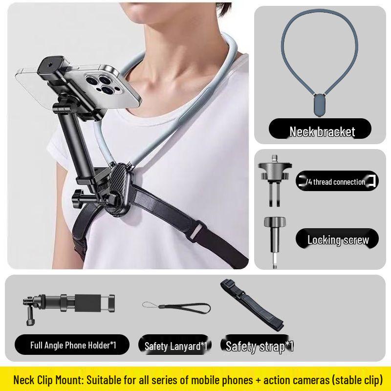 Магнитный держатель для телефона на шею с креплением для экшн-камеры и защитой от тряски
Магнитный держатель для телефона на шею с креплением для экшн-камеры и защитой от тряски
