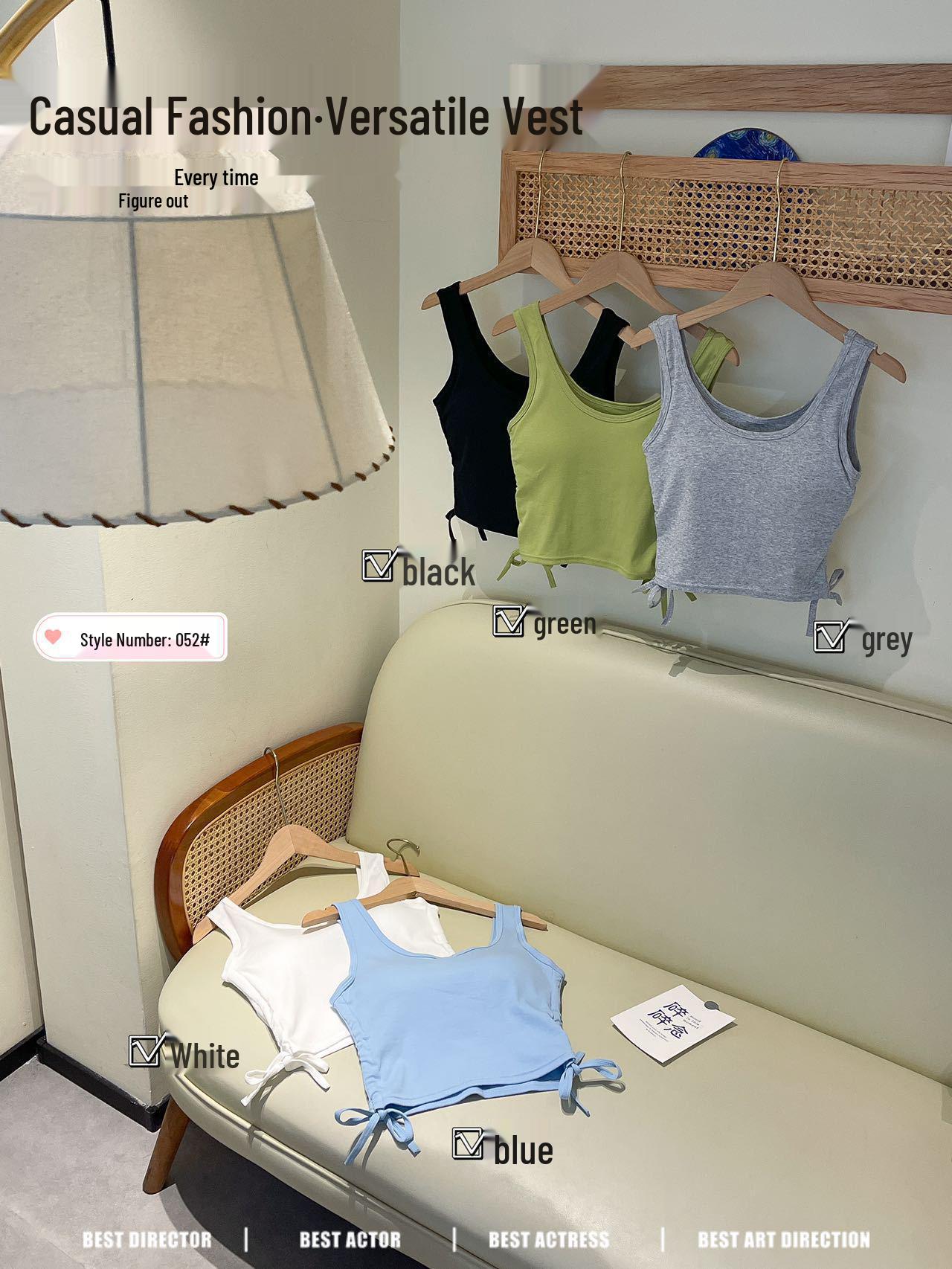 2026 Spring Camisole Tank Top with Integrated Bra Pad - Women s Slim Fit, Anti-Exposure Inner & Outer Wear One size (40-63 kg) серый
2026 Spring Camisole Tank Top with Integrated Bra Pad - Women s Slim Fit, Anti-Exposure Inner & Outer Wear One size (40-63 kg) серый