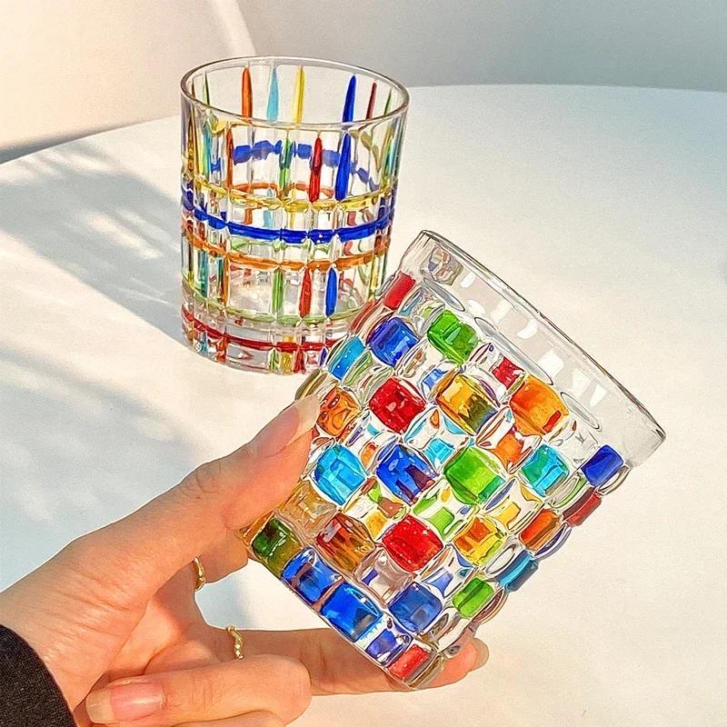 Rainbow Water Cup Colorful Hand -painted Design Glass Durable Scotch Whiskey Glasses Bourbon Cocktail Whiskey Glasses Drinkware
Rainbow Water Cup Colorful Hand -painted Design Glass Durable Scotch Whiskey Glasses Bourbon Cocktail Whiskey Glasses Drinkware