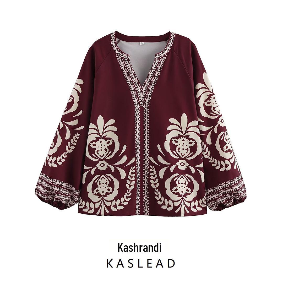 Spring 2025 Women s European & American Style V-neck Printed Long Sleeve Shirt L
Spring 2025 Women s European & American Style V-neck Printed Long Sleeve Shirt L