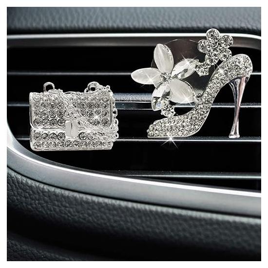 Crystal high heels and magic bag car vent clip decoration белый
Crystal high heels and magic bag car vent clip decoration белый