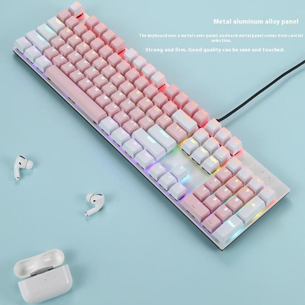 Y-FRUITFUL K135 104-Key RGB Mechanical Keyboard Gaming Office Waterproof Keyboard Blue Switches Red/White
Y-FRUITFUL K135 104-Key RGB Mechanical Keyboard Gaming Office Waterproof Keyboard Blue Switches Red/White