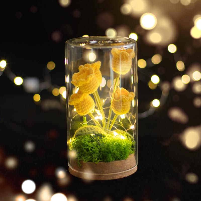 Lily of the Valley Knitted Flower Night Light and Message Bottle Ornament жовтий
Lily of the Valley Knitted Flower Night Light and Message Bottle Ornament жовтий