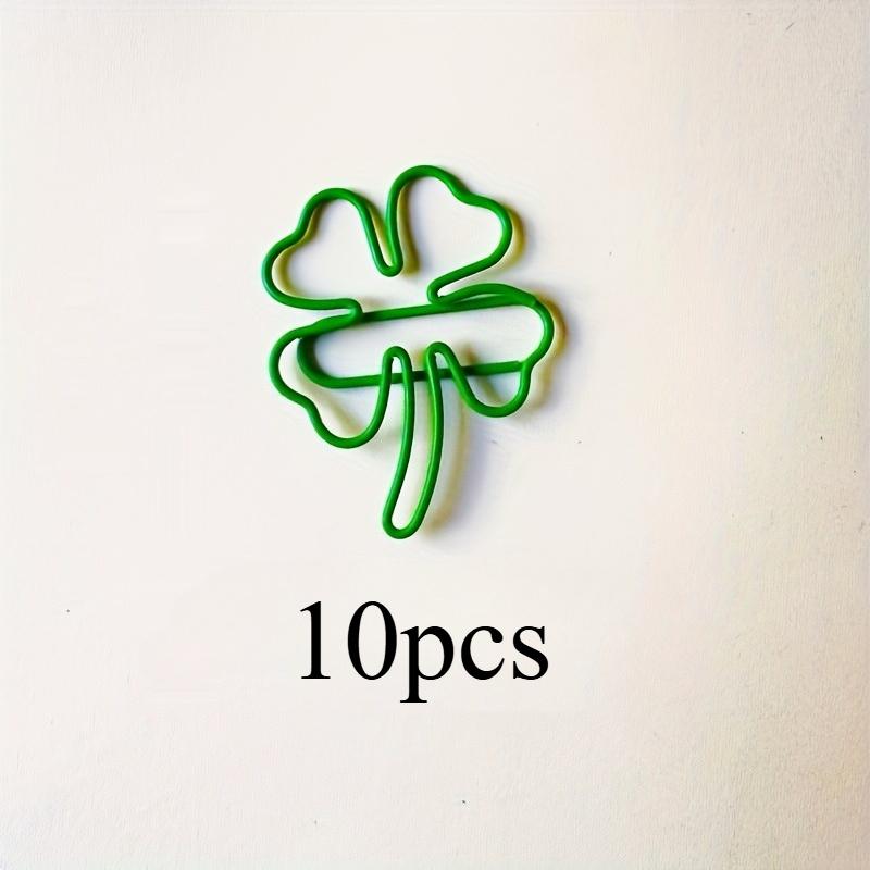 10/30/50 Green four-leaf clover-shaped paper clips - Lucky little clips, durable color document organization clips
10/30/50 Green four-leaf clover-shaped paper clips - Lucky little clips, durable color document organization clips