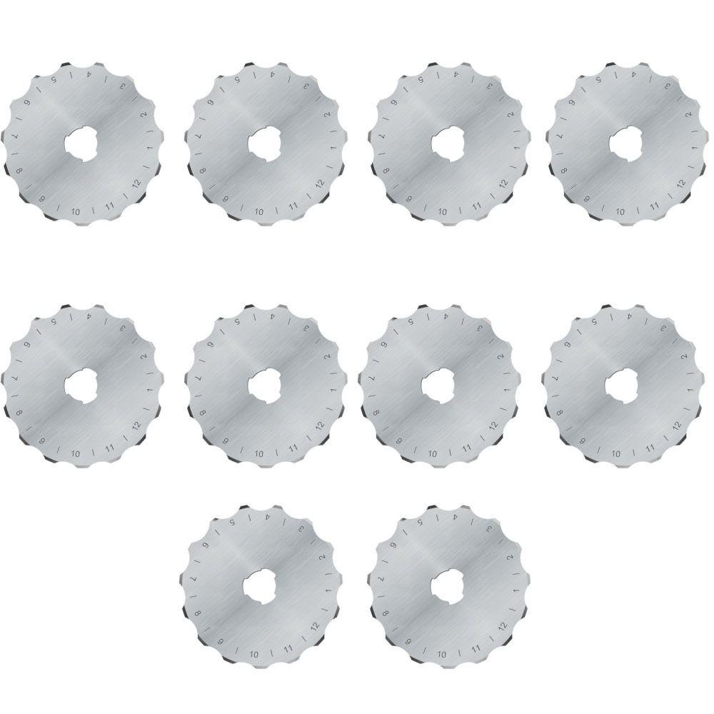 10Pcs 45mm Rotary Cutter Blades Sharp High Wear Proof Perforating Replacement Blades Scalloped Cutting срібний
10Pcs 45mm Rotary Cutter Blades Sharp High Wear Proof Perforating Replacement Blades Scalloped Cutting срібний