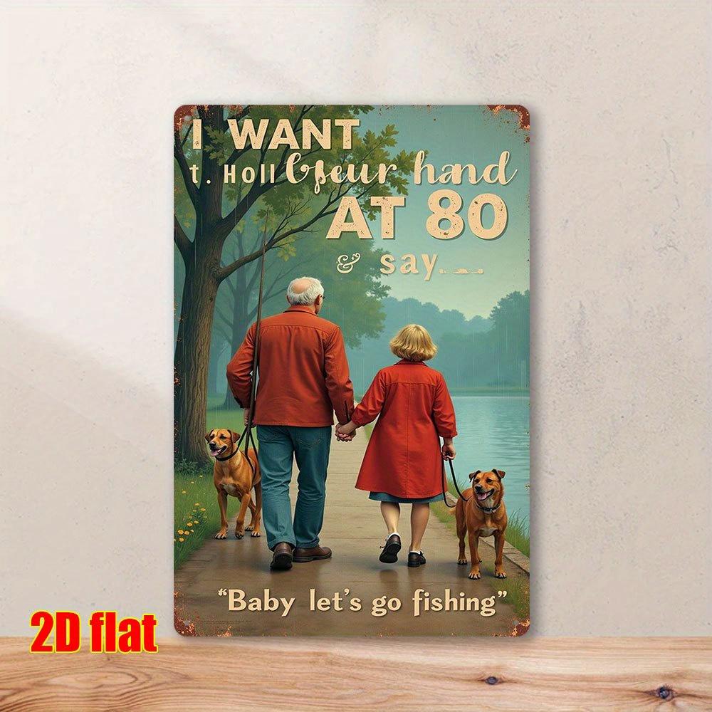 Vintage HandinHand Fishing Together Metal Wall Art Rustic Tin Sign with Elderly Couple Dogs by the Lake Waterproof 20x30cm(7.8x11.8inch)
Vintage HandinHand Fishing Together Metal Wall Art Rustic Tin Sign with Elderly Couple Dogs by the Lake Waterproof 20x30cm(7.8x11.8inch)