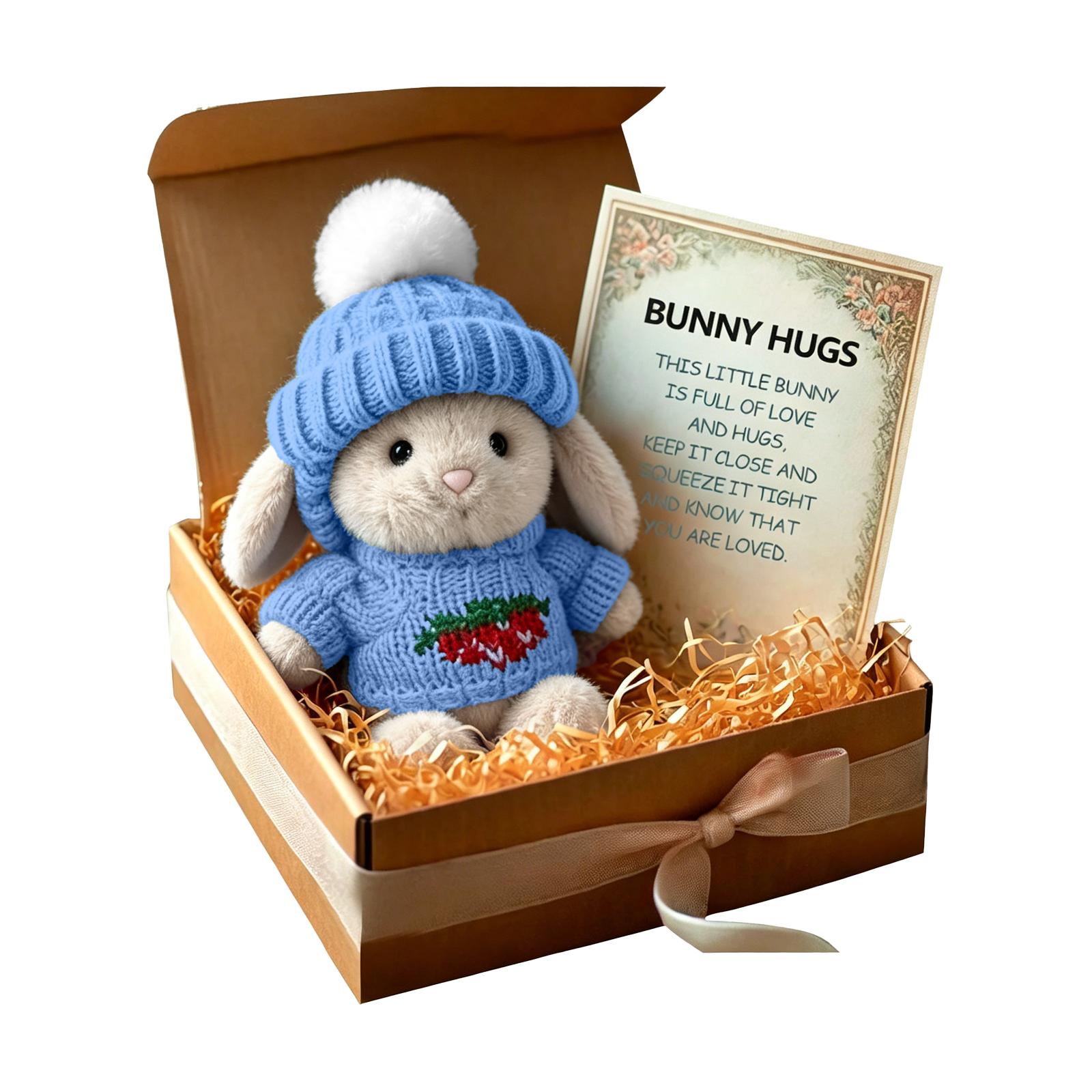Plush Bunny Stuffed Animal Soft Toy with Knit Hat and Scarf Gift Boxed Decorative Collectible Cuddly Plush Doll for Home or Office Display синий
Plush Bunny Stuffed Animal Soft Toy with Knit Hat and Scarf Gift Boxed Decorative Collectible Cuddly Plush Doll for Home or Office Display синий