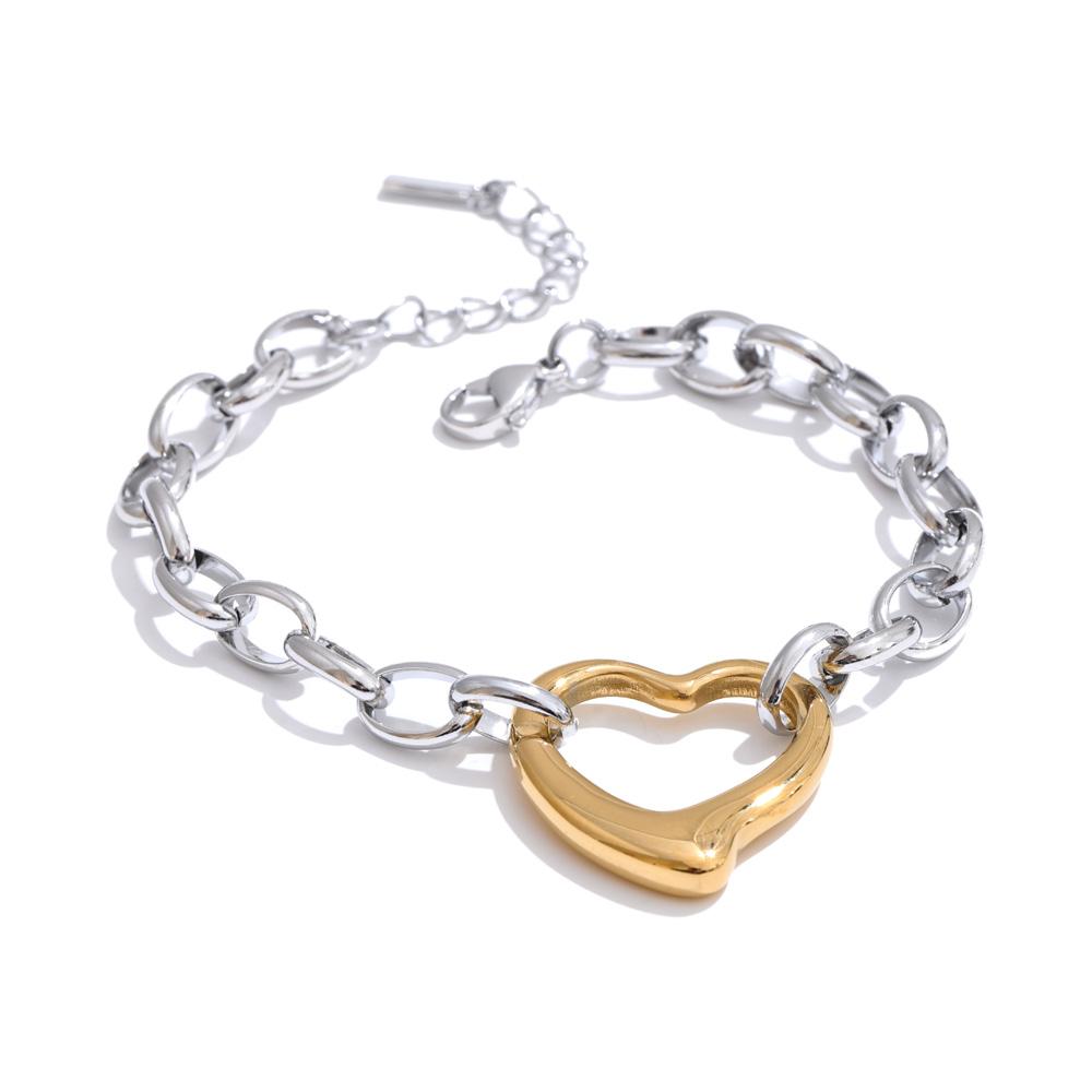 Yhpup Charm Stainless Steel Hollow Heart Love Chain Bracelet Bangle Waterproof Polished Metal Gifts for Girlfriend Jewelry
Yhpup Charm Stainless Steel Hollow Heart Love Chain Bracelet Bangle Waterproof Polished Metal Gifts for Girlfriend Jewelry