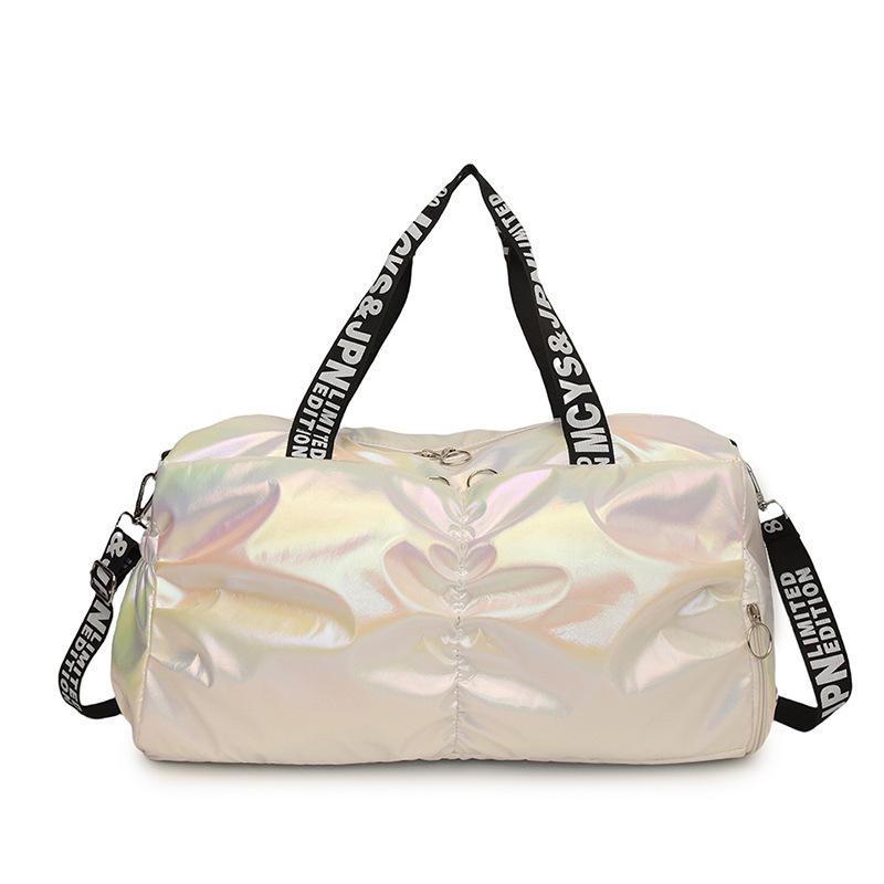 Women s fashion simple pleated pearlescent hand-held travel bag, wet and dry separation, foreign fitness, including independent shoe compartment
Women s fashion simple pleated pearlescent hand-held travel bag, wet and dry separation, foreign fitness, including independent shoe compartment