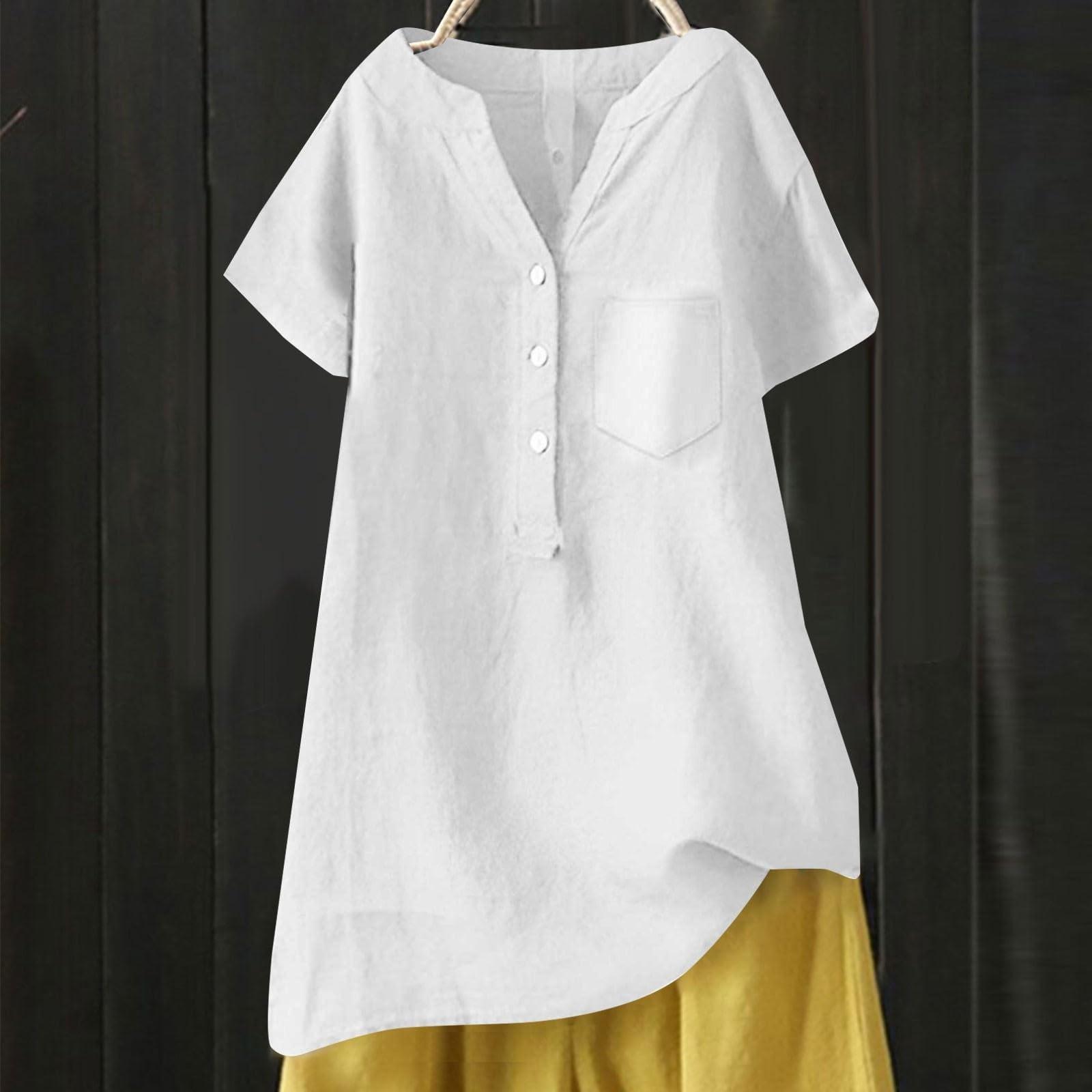 Женская модная свободная однотонная рубашка с воротником-стойкой на пуговицах и средним рукавом из хлопка и льна M белый
Женская модная свободная однотонная рубашка с воротником-стойкой на пуговицах и средним рукавом из хлопка и льна M белый