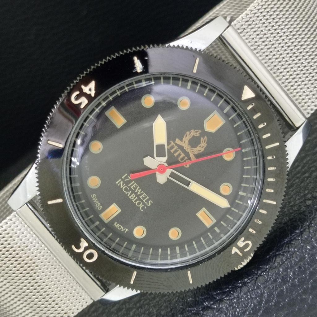 ВИНТАЖНЫЕ ЧАСЫ TITUS SWISS С РУЧНЫМ ЗАВОДОМ, МУЖСКИЕ, ПОВОРОТНЫЙ БЕЗЕЛЬ, ЧЕРНЫЙ ЦИФЕРБЛАТ, a700258-5 R202-a700258
ВИНТАЖНЫЕ ЧАСЫ TITUS SWISS С РУЧНЫМ ЗАВОДОМ, МУЖСКИЕ, ПОВОРОТНЫЙ БЕЗЕЛЬ, ЧЕРНЫЙ ЦИФЕРБЛАТ, a700258-5 R202-a700258