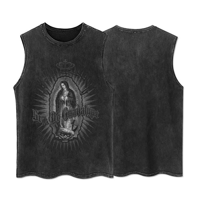 High Street Vintage Washed Gothic Vest Death God Print Sleeveless T-shirt Mens Womens Loose Sports Fitness Tank Tops 3XL
High Street Vintage Washed Gothic Vest Death God Print Sleeveless T-shirt Mens Womens Loose Sports Fitness Tank Tops 3XL