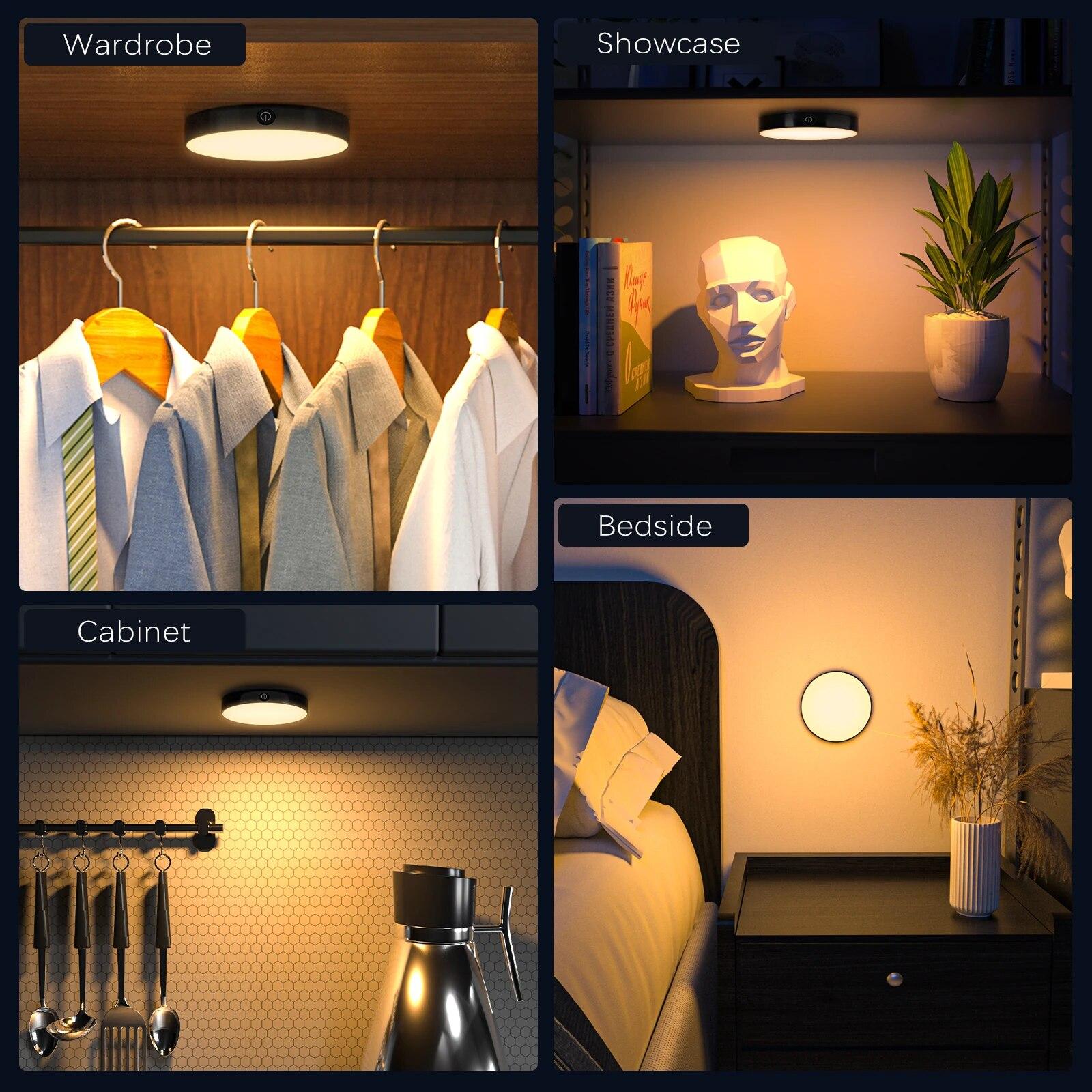 Rechargeable Dimmable Touch Light Buit-in 1000mAh Batter Portable LED Night Lights for Cabinet Wardrobe Kitchen Bedroom Light
Rechargeable Dimmable Touch Light Buit-in 1000mAh Batter Portable LED Night Lights for Cabinet Wardrobe Kitchen Bedroom Light