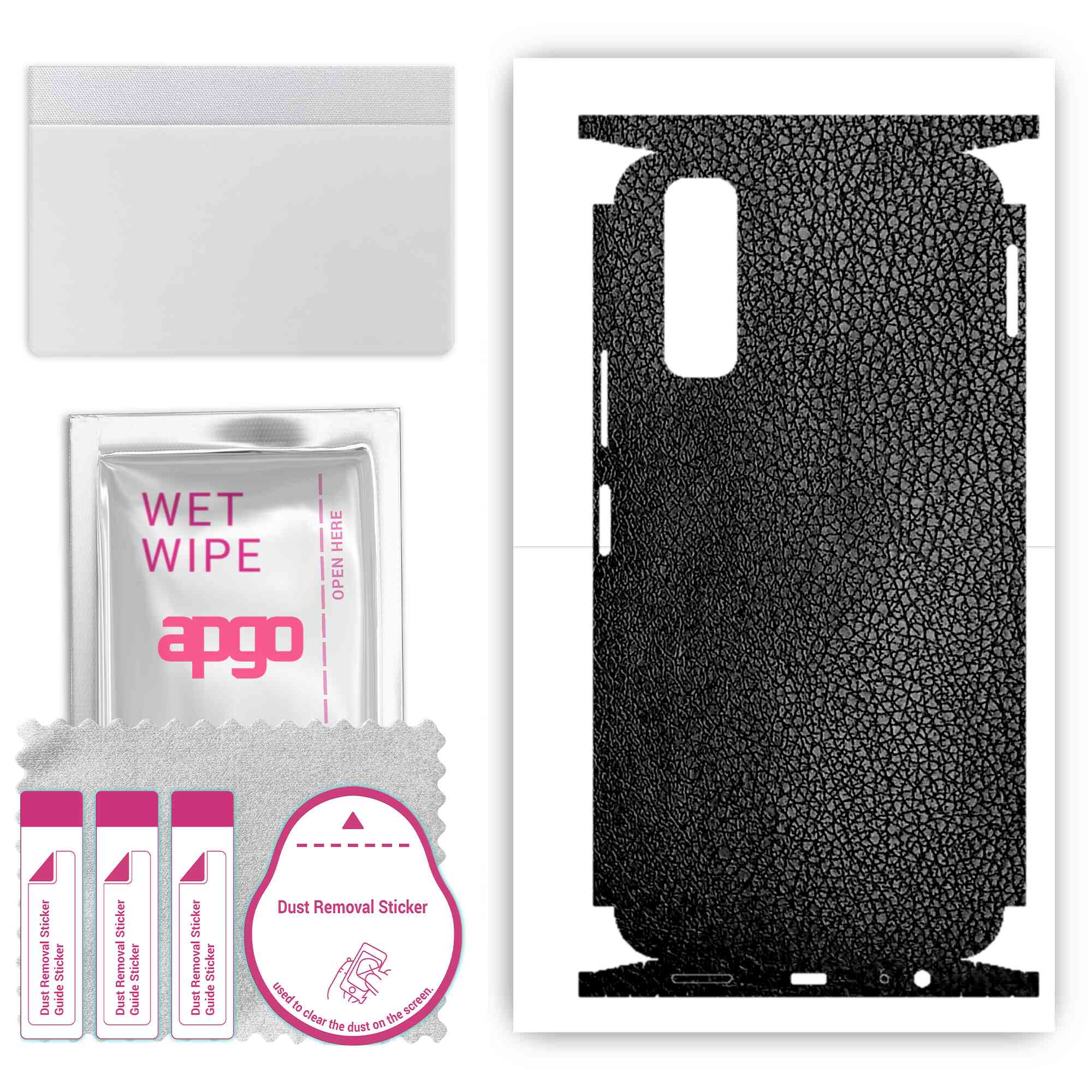 apgo Protective Skin Sticker for the back+sides compatible with vivo Y51s, Full Wrap Film, Foil, Vinyl - Pattern Black Leather
apgo Protective Skin Sticker for the back+sides compatible with vivo Y51s, Full Wrap Film, Foil, Vinyl - Pattern Black Leather