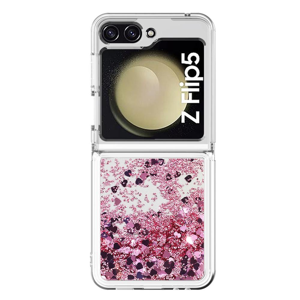 For Samsung Galaxy Z Flip5 5G TPU Case Glitter Quicksand Shockproof Phone Back Cover Rose Gold/Hearts
For Samsung Galaxy Z Flip5 5G TPU Case Glitter Quicksand Shockproof Phone Back Cover Rose Gold/Hearts