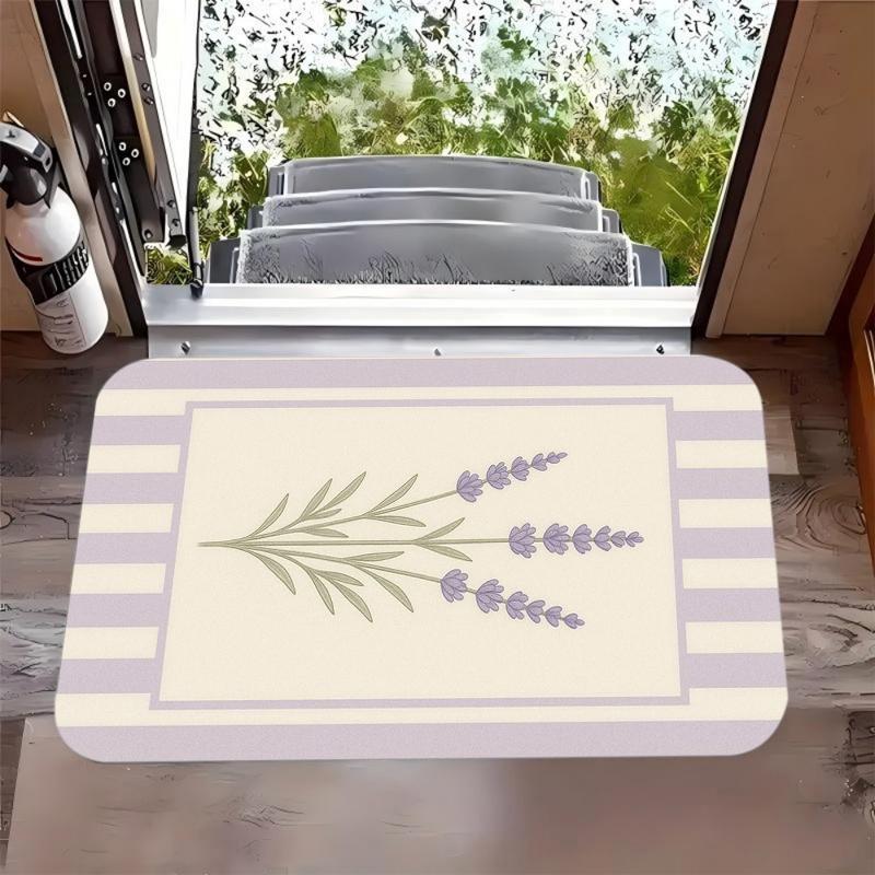 Soft Lavender Floral Gingham Print Non-Slip Door Mat Washable Absorbent Entrance Rug for Home Kitchen Bathroom Decor 40x60cm
Soft Lavender Floral Gingham Print Non-Slip Door Mat Washable Absorbent Entrance Rug for Home Kitchen Bathroom Decor 40x60cm
