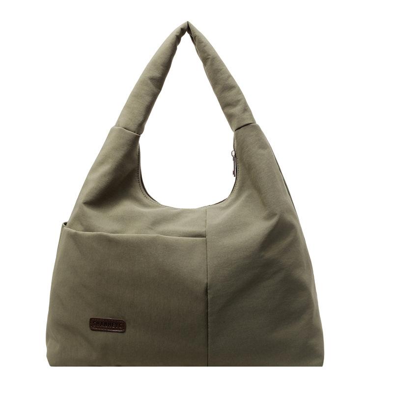 Simple and large-capacity underarm bag women s solid color versatile niche shoulder bag nylon texture commuter handbag one size fits all зелений
Simple and large-capacity underarm bag women s solid color versatile niche shoulder bag nylon texture commuter handbag one size fits all зелений