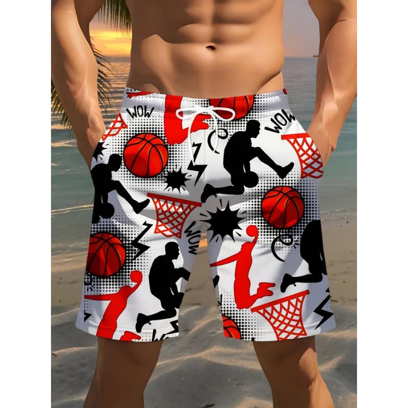 Men s Basketball Swim Shorts - Board Shorts with Drawstring Waist M
Men s Basketball Swim Shorts - Board Shorts with Drawstring Waist M
