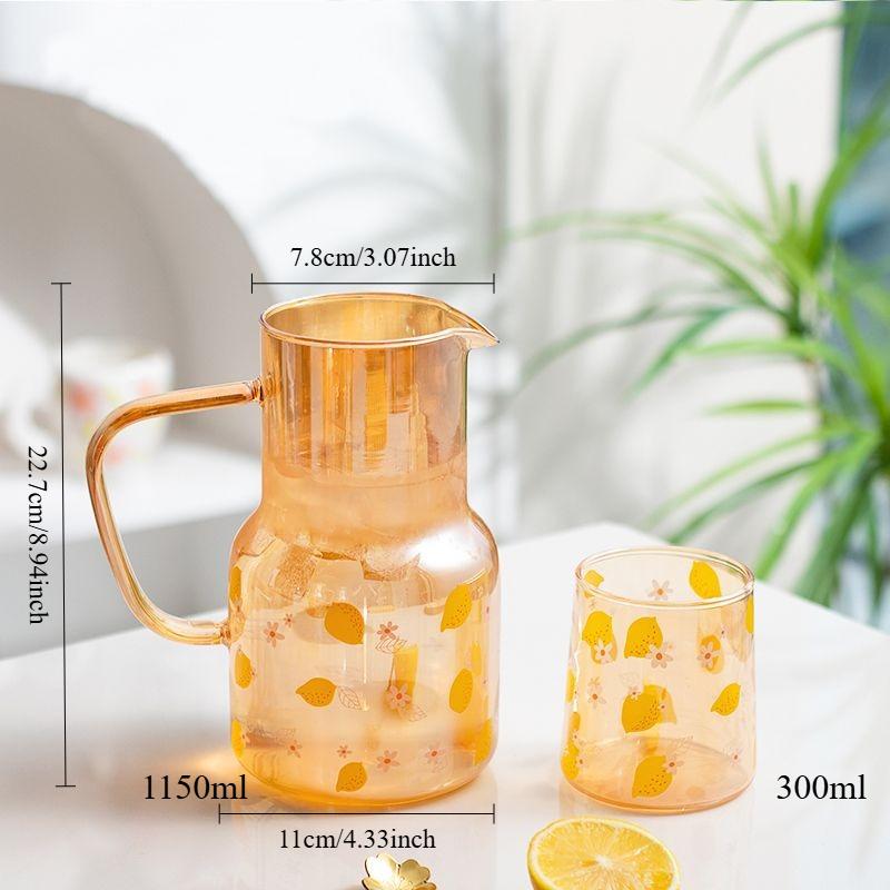 Large-capacity Glass Floral Cold Kettle Kitchen Lemon Beverage Juice Milk Drink Bottle High Temperature Resistance Home Tea Pot лимон
Large-capacity Glass Floral Cold Kettle Kitchen Lemon Beverage Juice Milk Drink Bottle High Temperature Resistance Home Tea Pot лимон