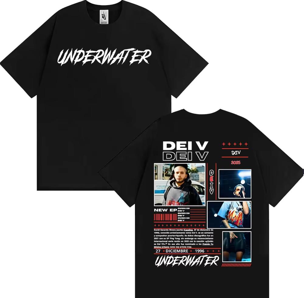 Dei V Quien Es Dei V Underwater Album Merch T Shirts for Men Fashion Hip Hop Street T Shirt Man Casual pure Cotton Tshirt S
Dei V Quien Es Dei V Underwater Album Merch T Shirts for Men Fashion Hip Hop Street T Shirt Man Casual pure Cotton Tshirt S