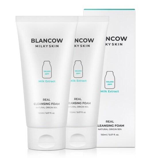BLANCOW Real Milk Cleansing Foam with 98.9% Impurity Removal, Moisturizing & Firming, Skin Texture & Hydration Improvement – 150ml (2 Pack)
BLANCOW Real Milk Cleansing Foam with 98.9% Impurity Removal, Moisturizing & Firming, Skin Texture & Hydration Improvement – 150ml (2 Pack)