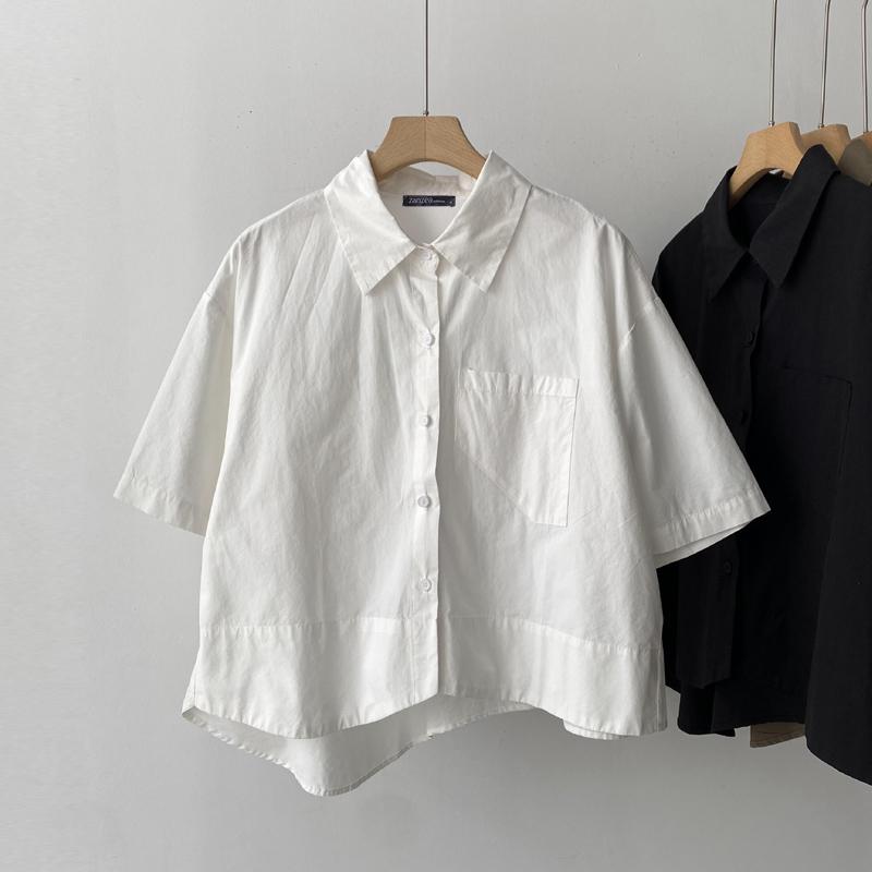 ZANZEA Женская однотонная свободная блузка с отложным воротником и коротким рукавом белый
ZANZEA Женская однотонная свободная блузка с отложным воротником и коротким рукавом белый