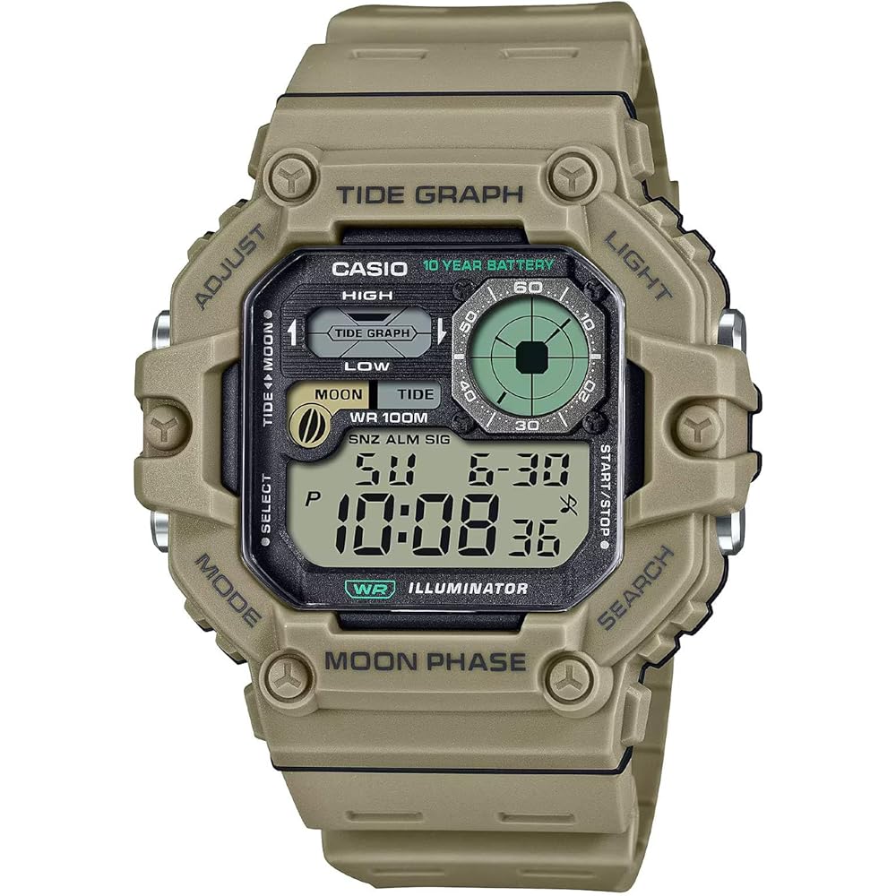 Casio WS-1700H-5AVDF Tide Chart Watch Brown Unico Strap Water Resistant Design
Casio WS-1700H-5AVDF Tide Chart Watch Brown Unico Strap Water Resistant Design