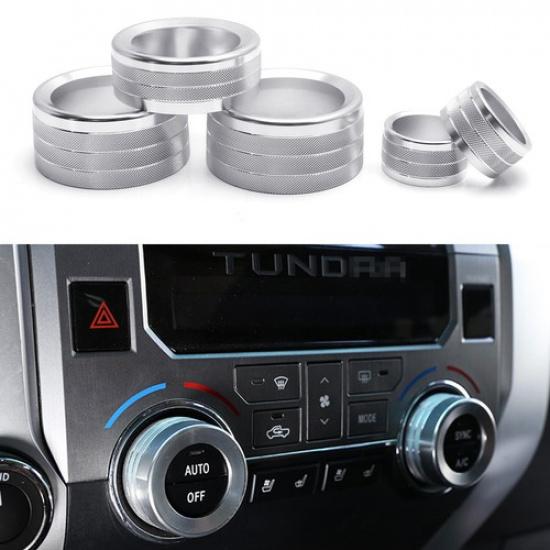 5pc Silver Air Conditioner Stereo Volume Switch Knob Ring Cover For 17-21 Tundra
5pc Silver Air Conditioner Stereo Volume Switch Knob Ring Cover For 17-21 Tundra