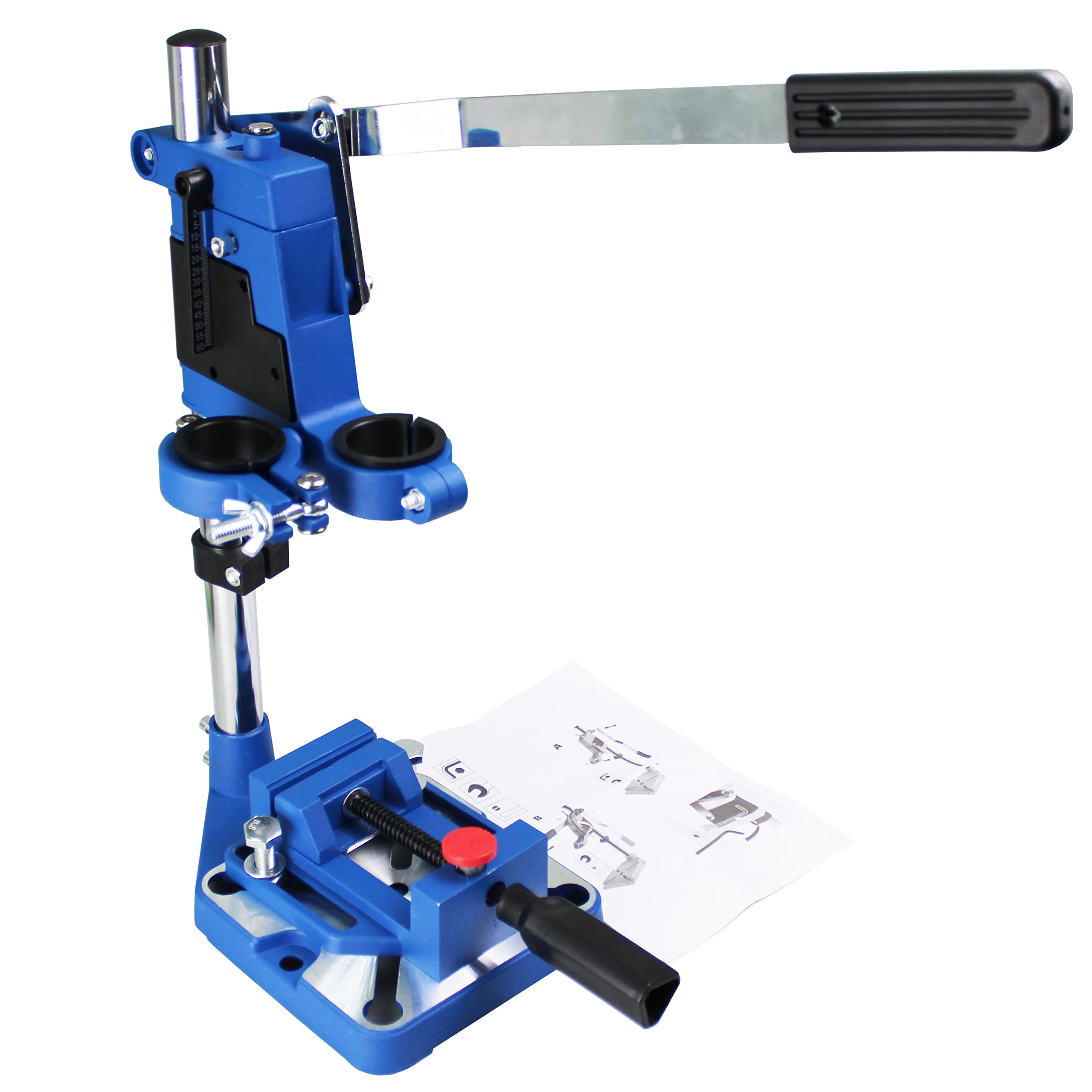 TEXALAN Electric Drill Stand 60mm Depth Drilling Suitable for with Wrench Vertical Drill Stand Power Tool Accessories Business Table Top Drill Mini синій
TEXALAN Electric Drill Stand 60mm Depth Drilling Suitable for with Wrench Vertical Drill Stand Power Tool Accessories Business Table Top Drill Mini синій