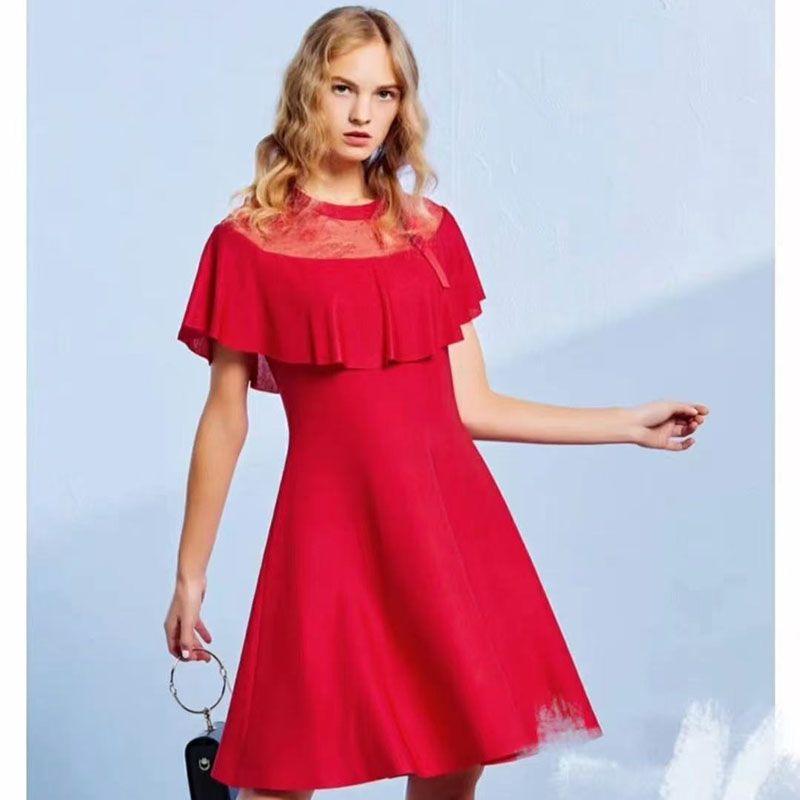 Sunshine Home Summer Domestic Counters Song Lya Home Qu Zhu Ice Silk Lace Floating Sleeve Women s clothing dress Umbrella Skirt Red Bust size 80-90
Sunshine Home Summer Domestic Counters Song Lya Home Qu Zhu Ice Silk Lace Floating Sleeve Women s clothing dress Umbrella Skirt Red Bust size 80-90