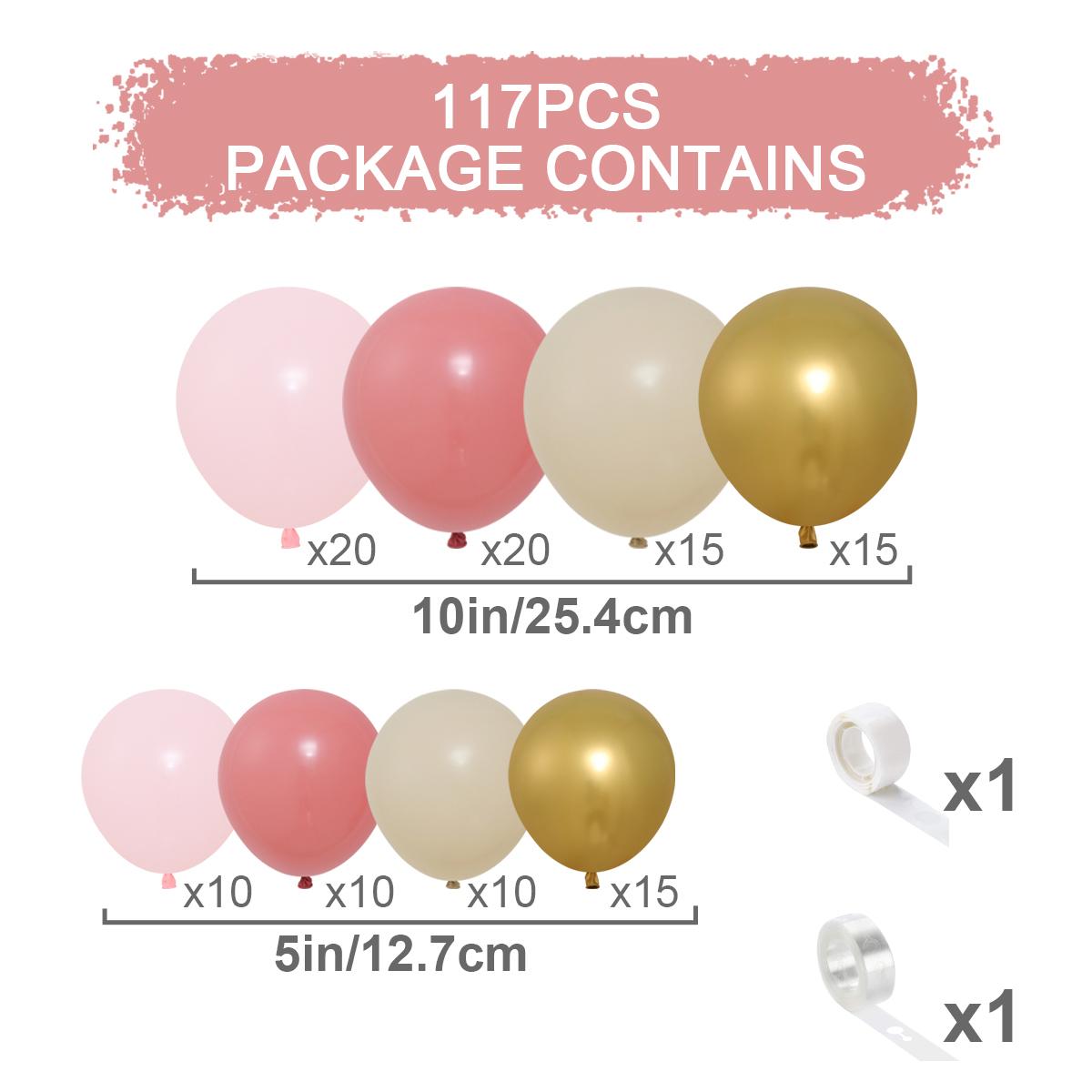 117Pcs Pink Gold Sand White Latex Balloon Set Suitable for Birthday Parties, Weddings, Valentine s Day Party Decoration Other
117Pcs Pink Gold Sand White Latex Balloon Set Suitable for Birthday Parties, Weddings, Valentine s Day Party Decoration Other