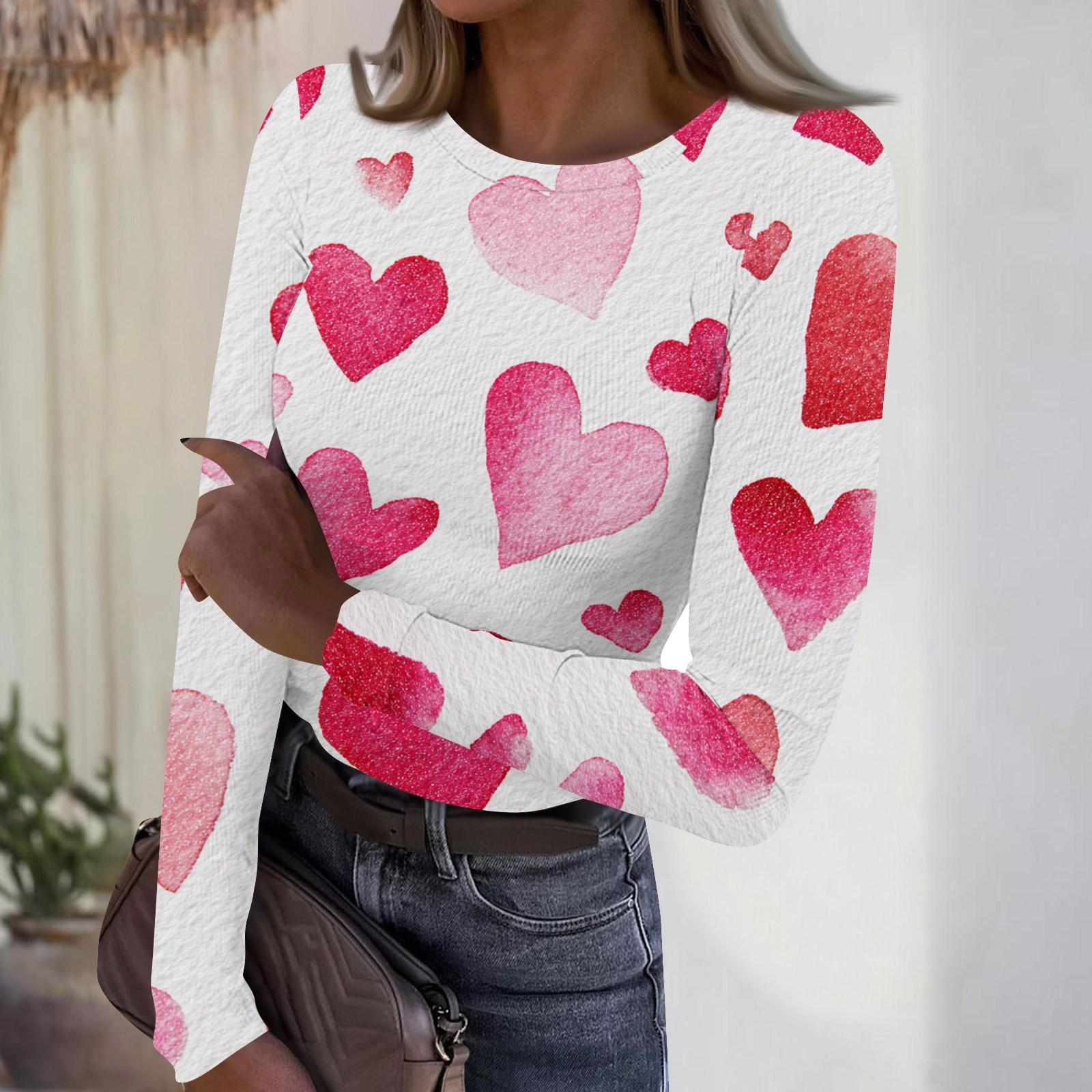 Women s Casual And Fashionable Round-neck Long-sleeved Ribbed Top With Valentine s Day Print. XL білий
Women s Casual And Fashionable Round-neck Long-sleeved Ribbed Top With Valentine s Day Print. XL білий