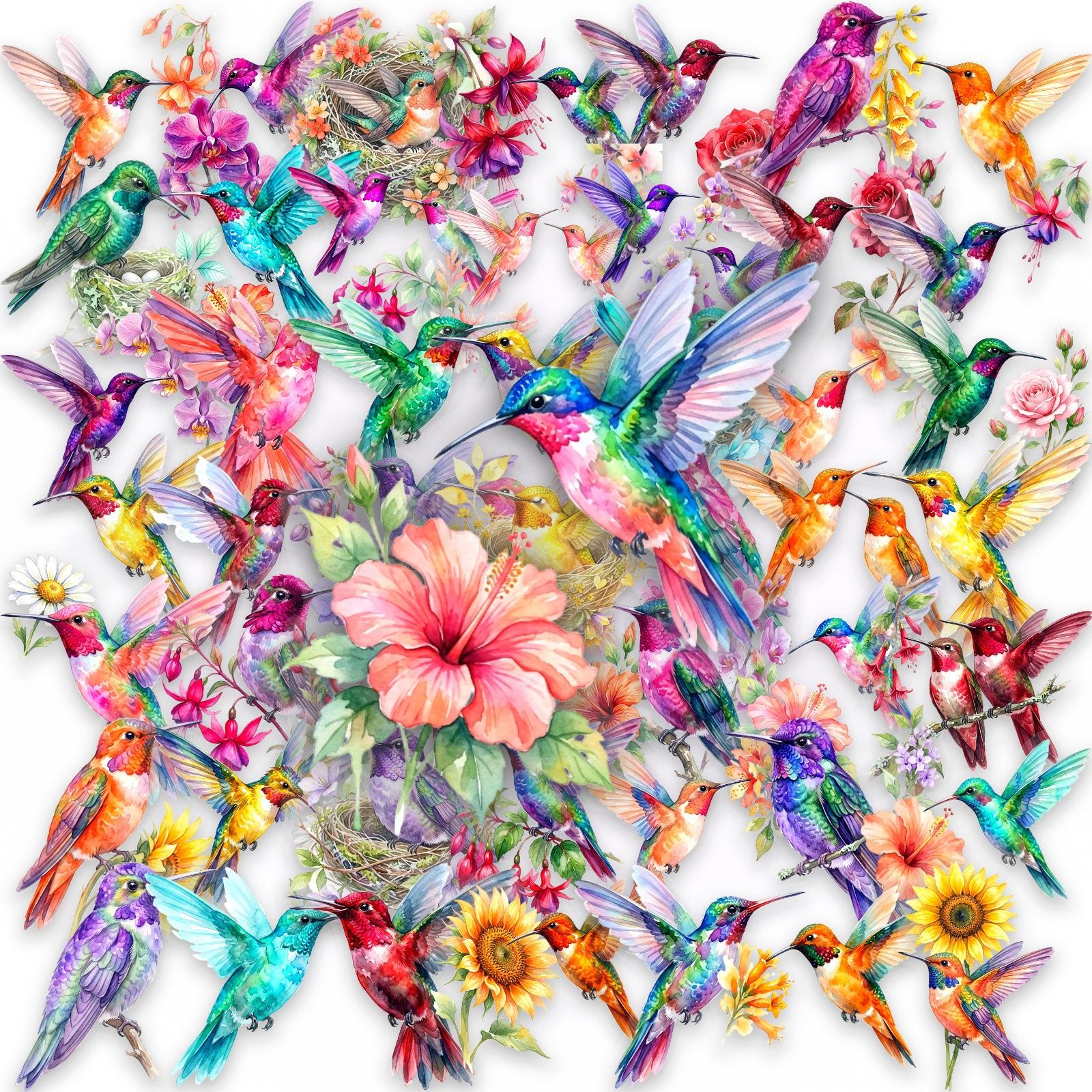 Watercolor Hummingbird Flower Stickers 50 Sheets Transparent Bottom Pet Fresh Flower And Bird Stickers Hand Account Notebook Decorative Stickers
Watercolor Hummingbird Flower Stickers 50 Sheets Transparent Bottom Pet Fresh Flower And Bird Stickers Hand Account Notebook Decorative Stickers