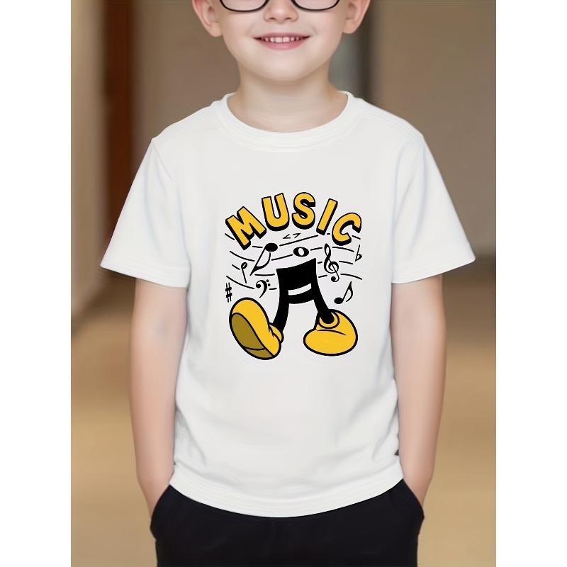 European sizes Boys Short Sleeve T-Shirt with Print - Soft Knit Round Neck Summer Casual Top, Short Sleeve Blouse for 164cm білий
European sizes Boys Short Sleeve T-Shirt with Print - Soft Knit Round Neck Summer Casual Top, Short Sleeve Blouse for 164cm білий