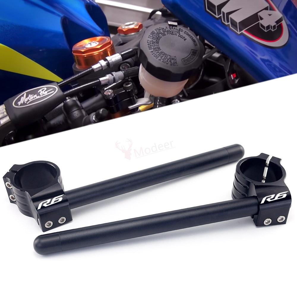 Для YAMAHA YZFR6 YZFR6S YZ R6 R6S гоночный руль, регулируемый с ЧПУ 43/50 мм, клипсы, вилка, руль, ручка для бара, кафе
Для YAMAHA YZFR6 YZFR6S YZ R6 R6S гоночный руль, регулируемый с ЧПУ 43/50 мм, клипсы, вилка, руль, ручка для бара, кафе
