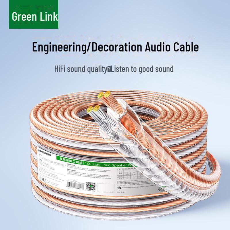 Акустический кабель Green Link 100 м из чистой меди: Подключает аудиовыход усилителя мощности к входу динамика, сварка не требуется
Акустический кабель Green Link 100 м из чистой меди: Подключает аудиовыход усилителя мощности к входу динамика, сварка не требуется